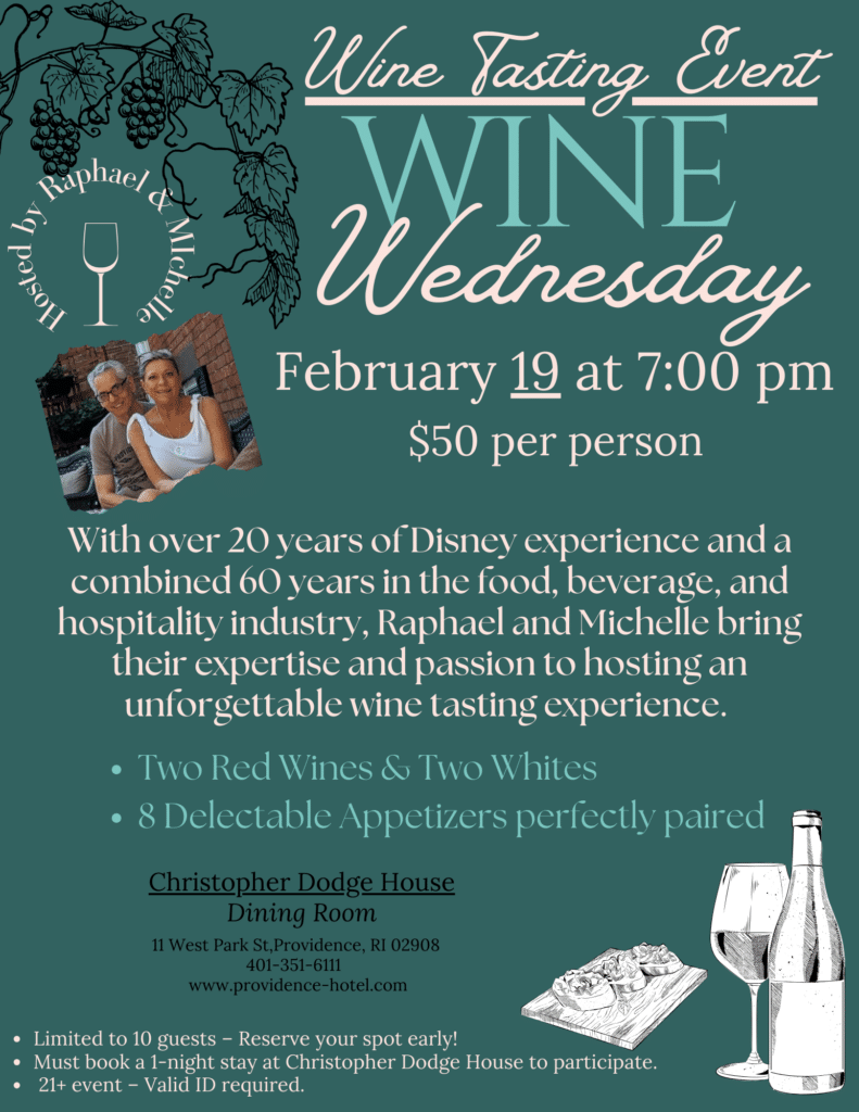 Flyer for an exclusive wine tasting event